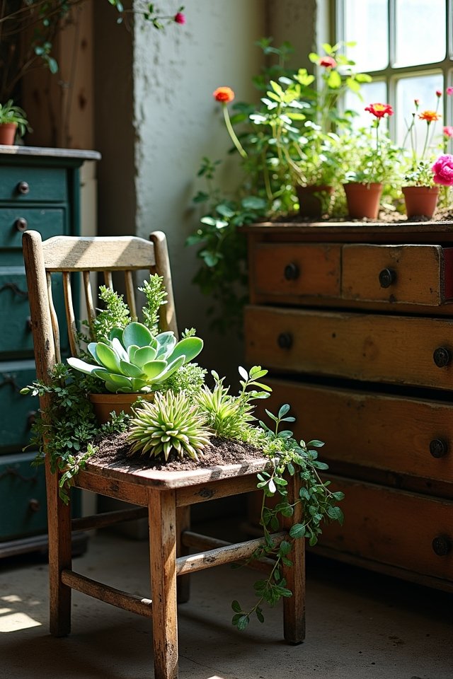 transform furniture into planters