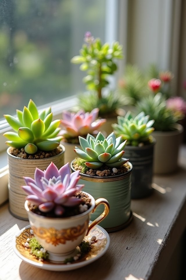 unconventional succulent container gardening