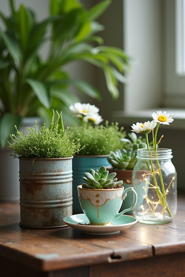 upcycled containers for plants
