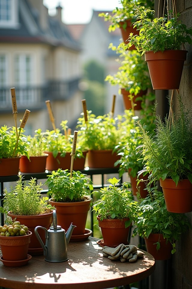 urban container herb gardening