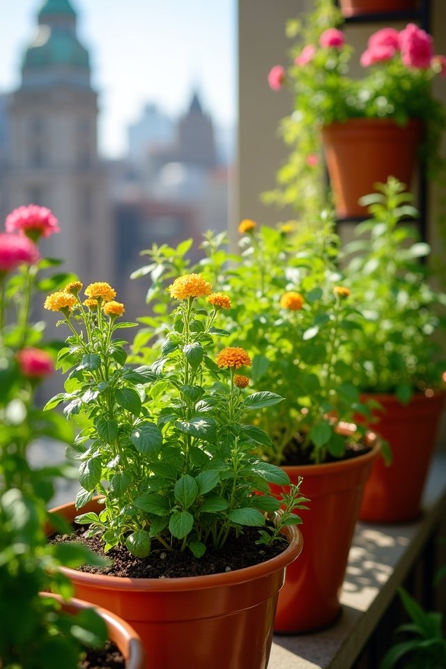 urban gardening with compact plants