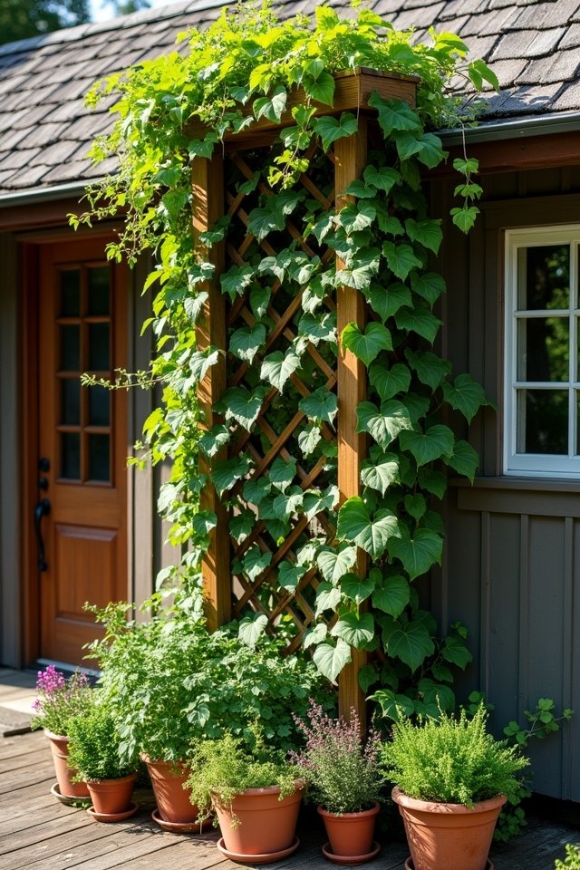 vertical garden climbing plants