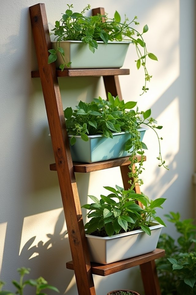 vertical garden ladder planter