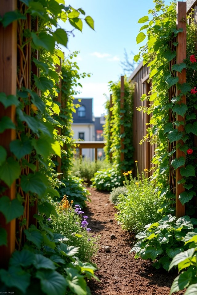 vertical garden trellis benefits