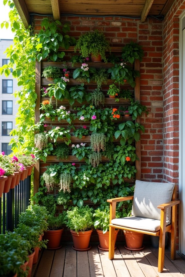 vertical garden trellis installation