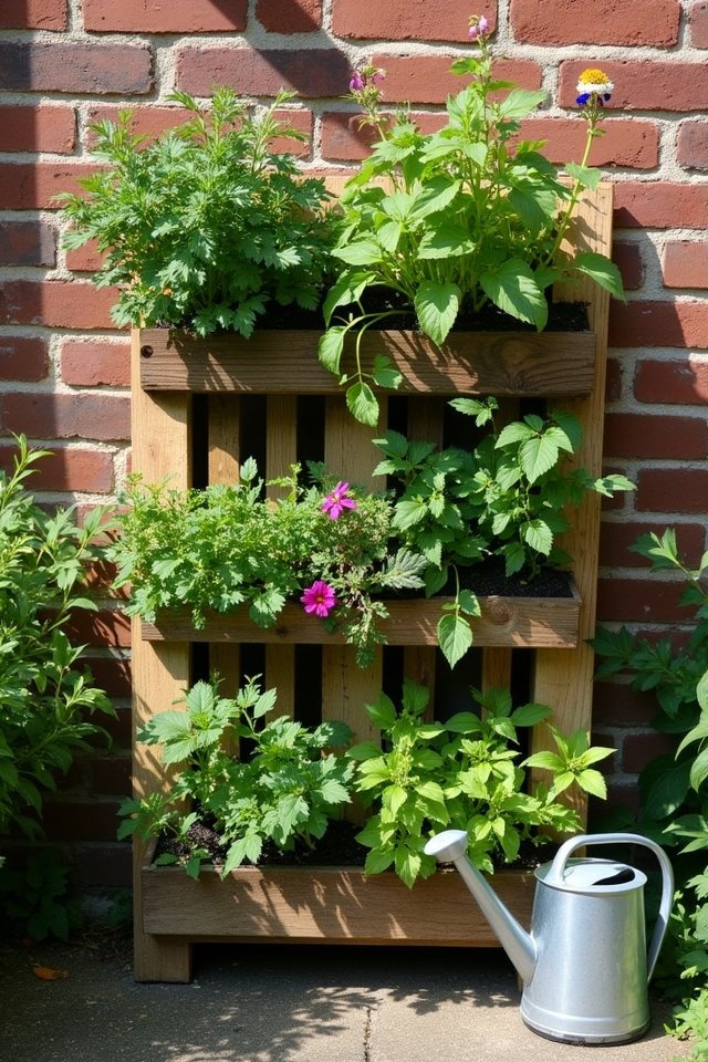 vertical garden using pallets