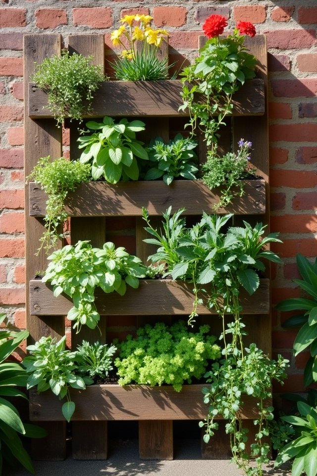 vertical garden with pallets