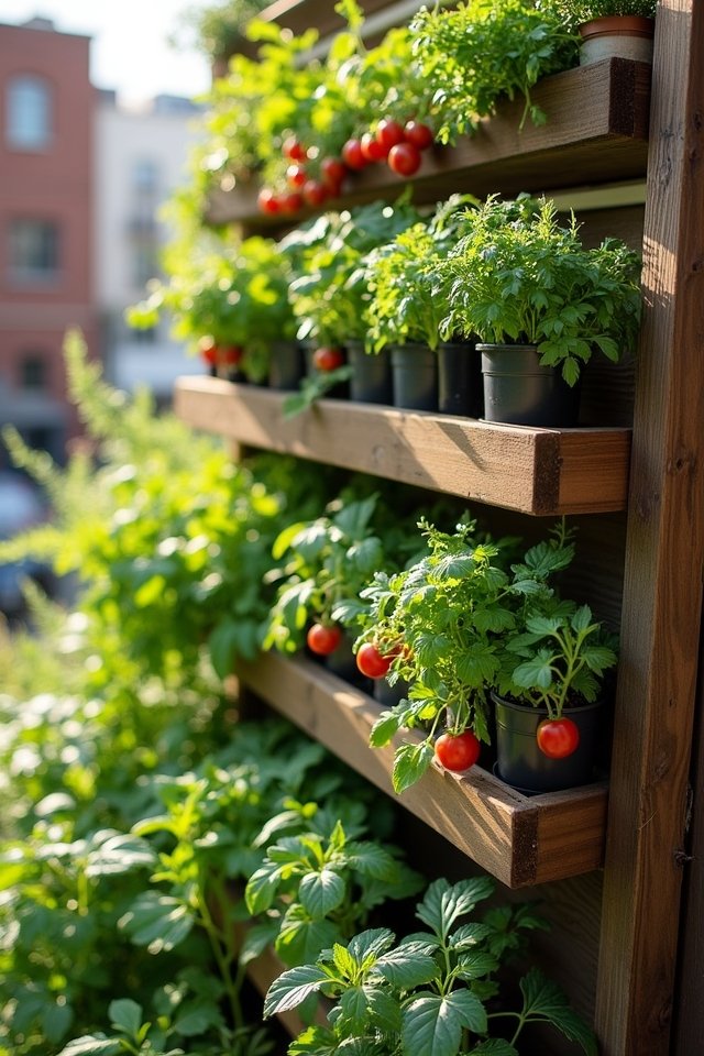 vertical gardening shelf ideas