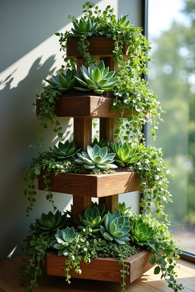 vertical gardening tiered displays