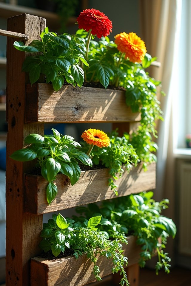 vertical gardening with pallets