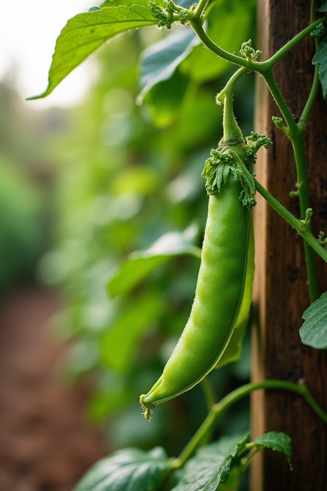 vertical gardening with peas