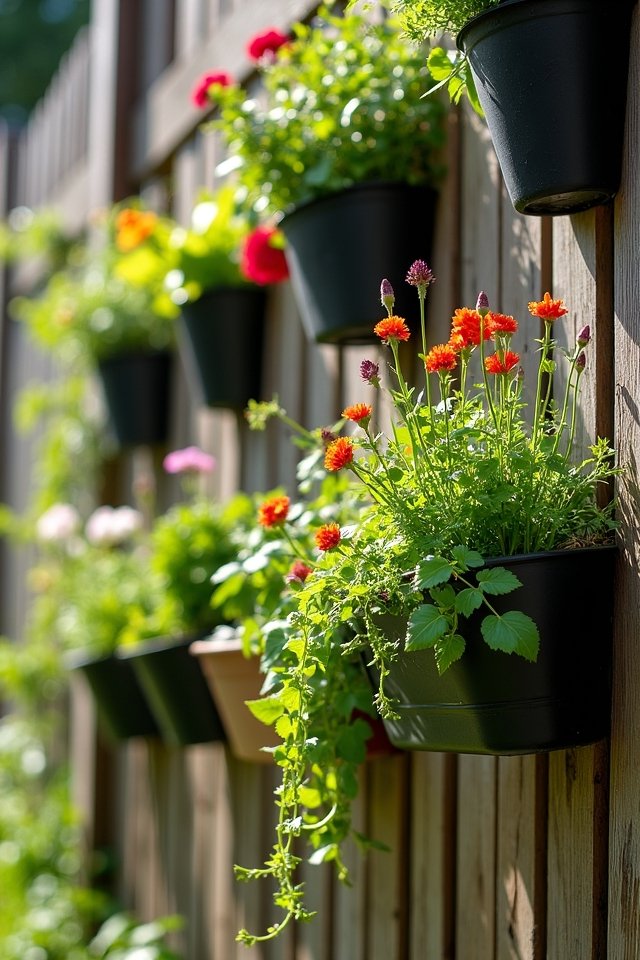 vertical gardening with planters