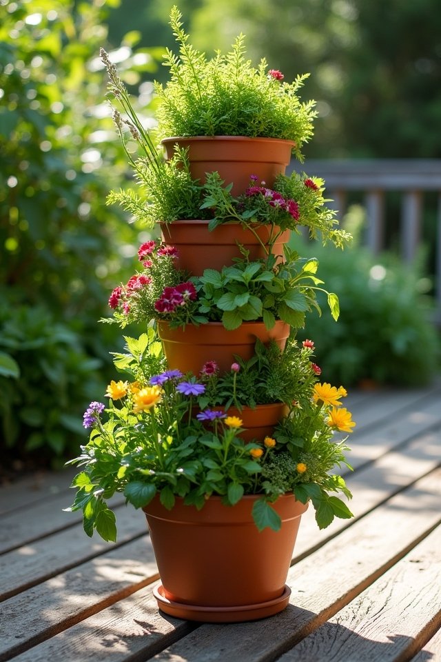 vertical gardening with pots