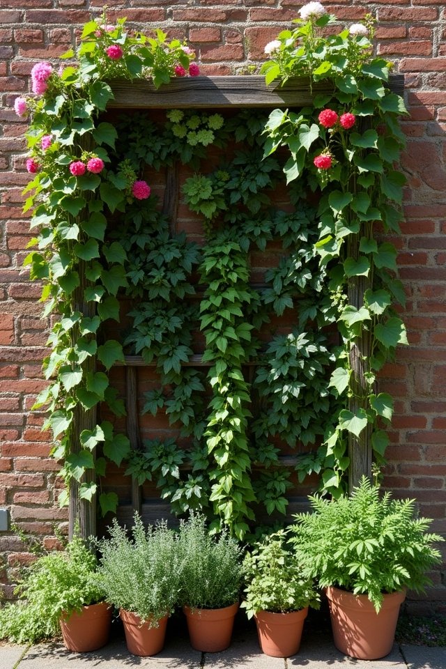 vertical gardening with trellises