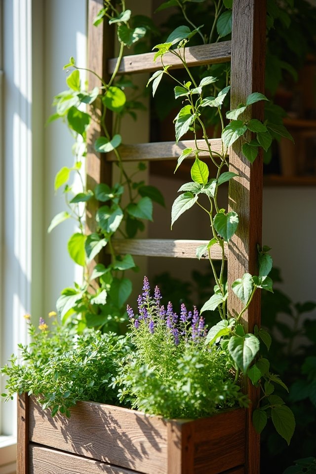 vertical gardening with trellises