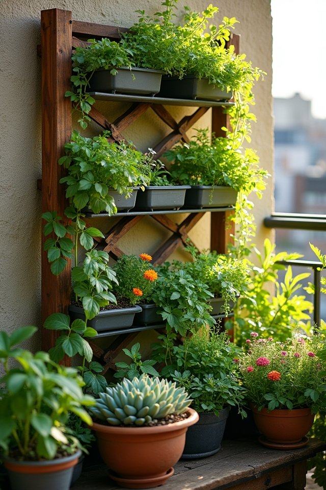 vertical gardening with trellises