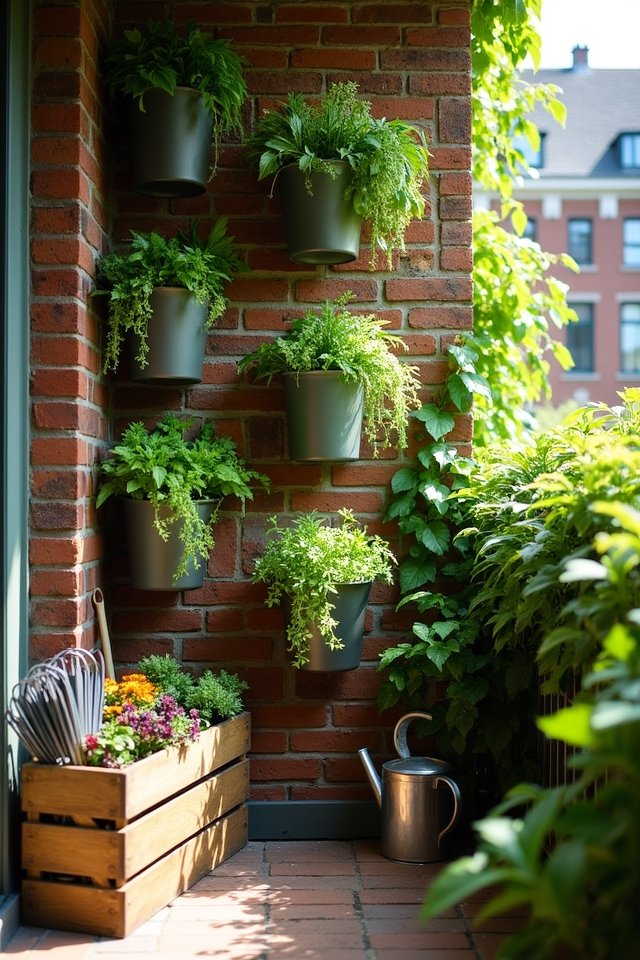 vertical gardening with wall planters