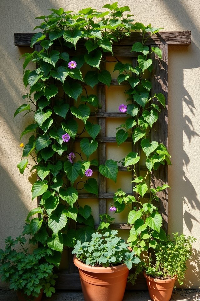 vertical gardens with climbing plants