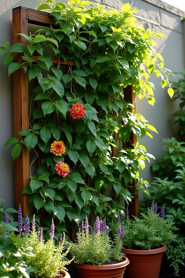vertical gardens with trellises