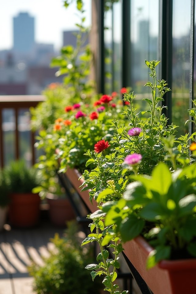 vertical gutter garden project