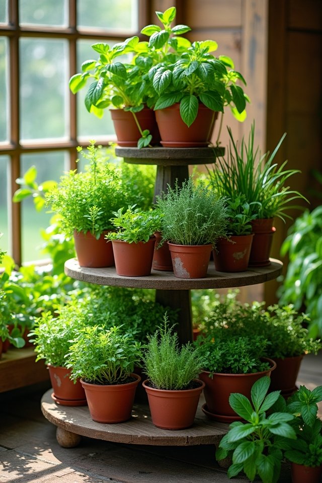 vertical herb garden stands