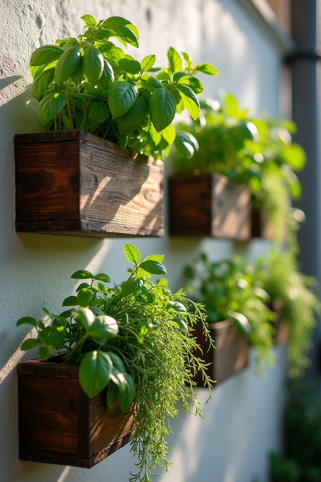 vertical herb wall gardens