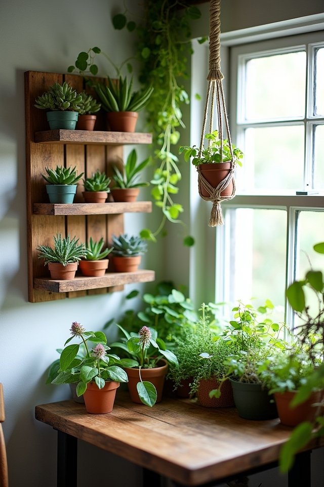vertical plant display ideas