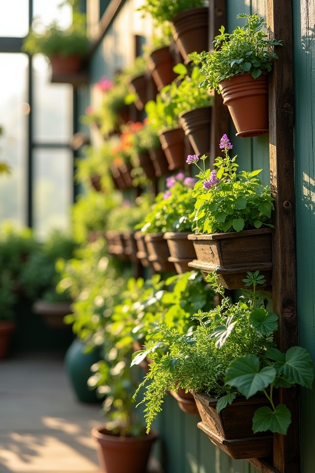 vertical planters maximize garden space