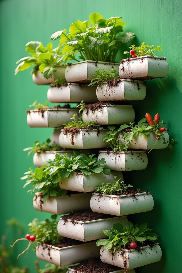vertical pvc vegetable planters
