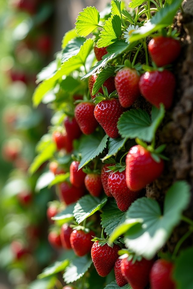 vertical strawberry gardening solution