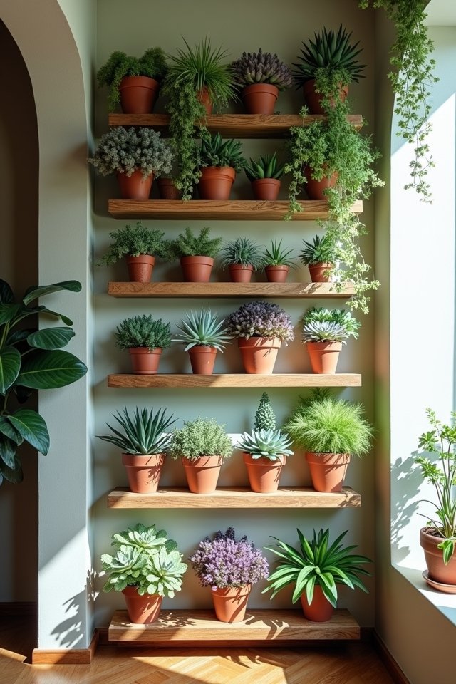 vertical succulent display ideas