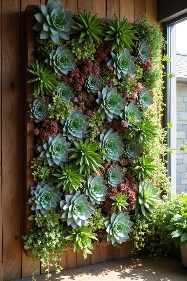 vertical succulent garden oasis