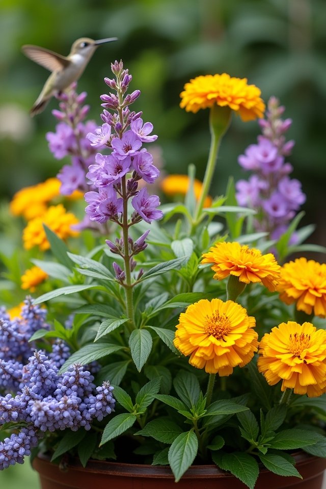 vibrant blooms and foliage