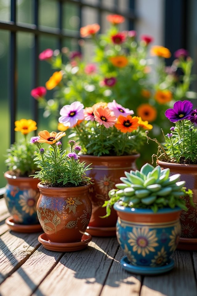 vibrant compact outdoor pots
