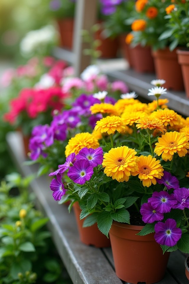 vibrant container garden blooms