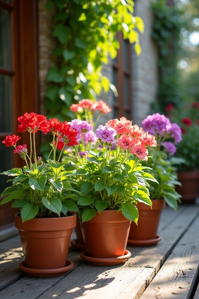 vibrant geraniums for patios