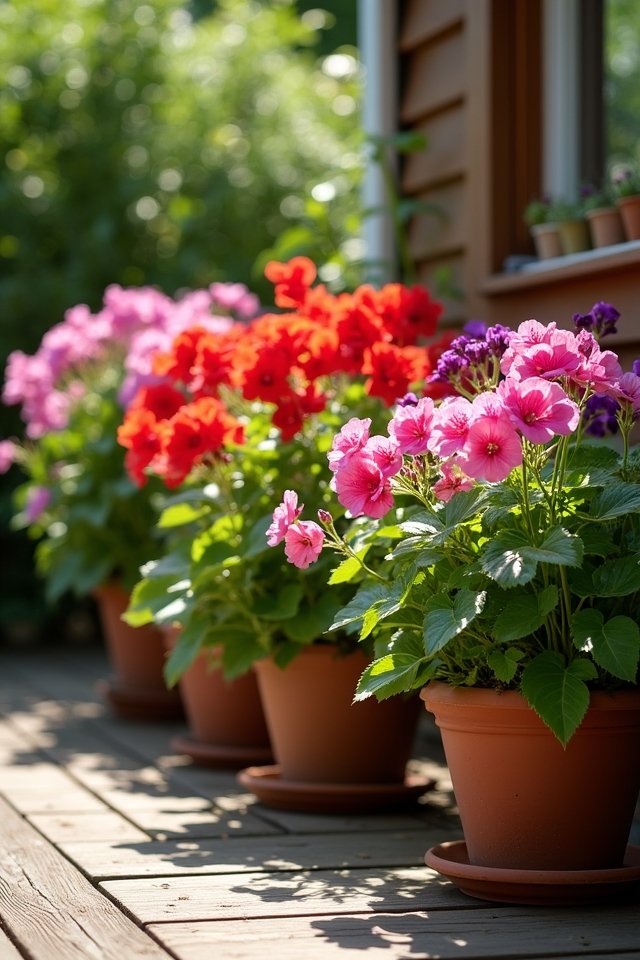 vibrant geraniums for patios