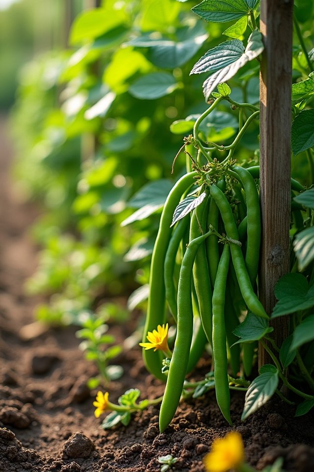vibrant green bean gardening
