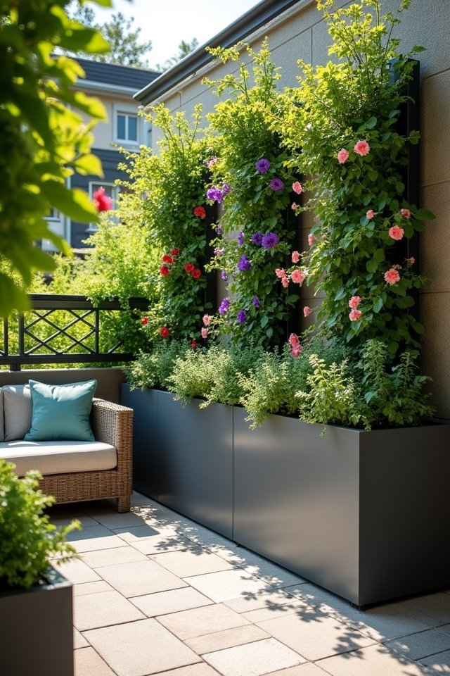 vibrant herbs and flowers