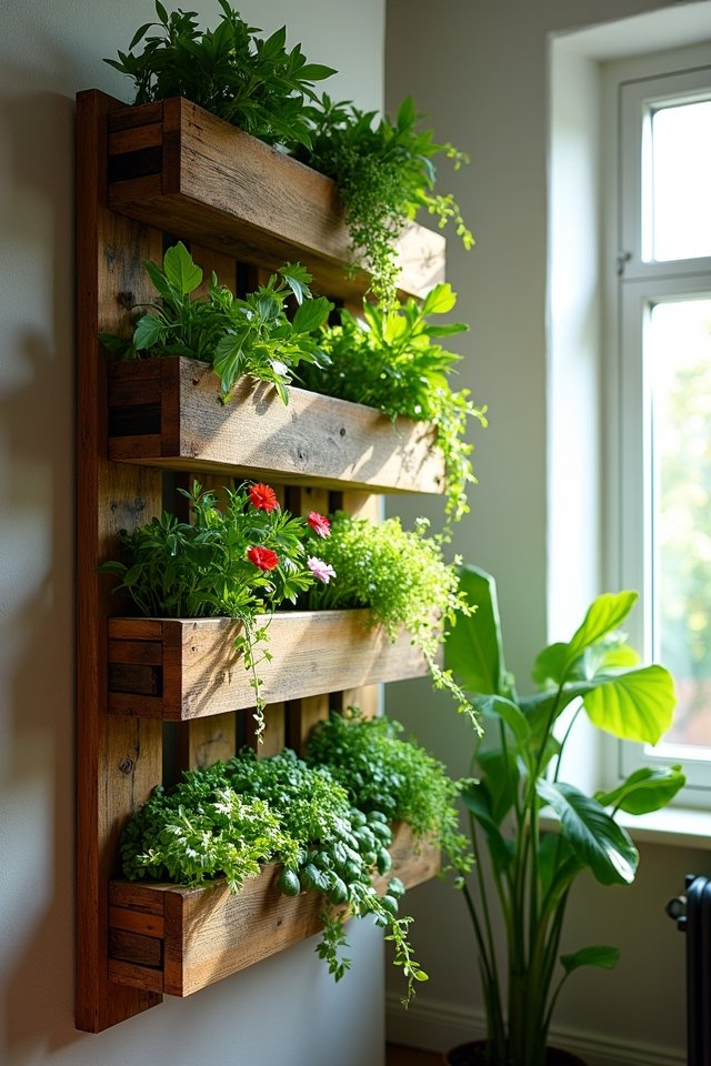 vibrant indoor herb garden