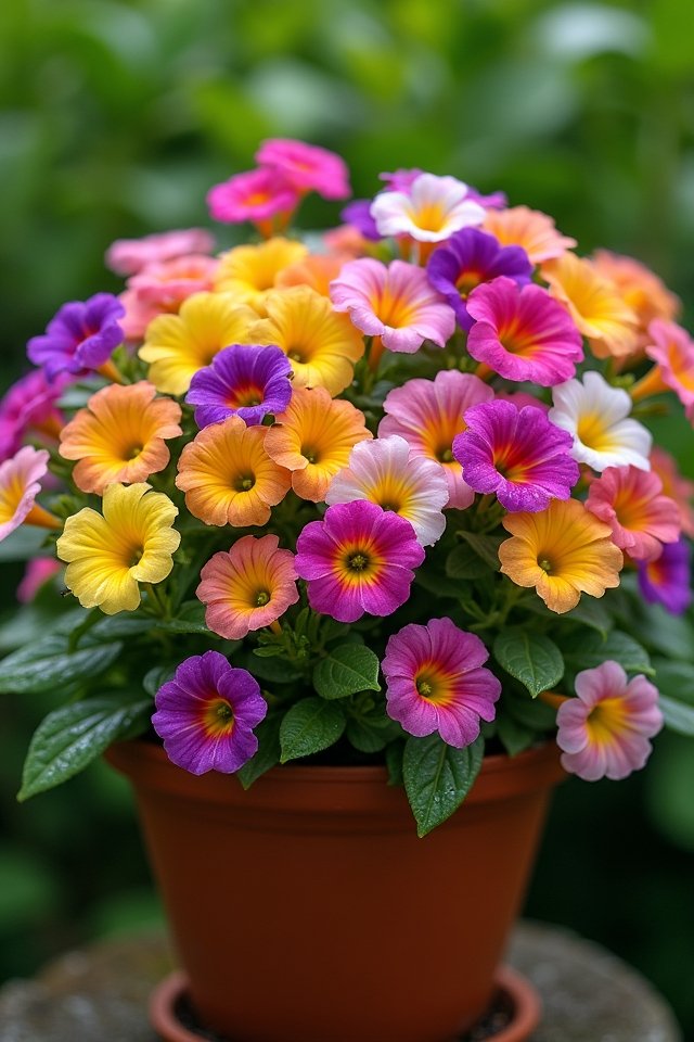 vibrant miniature flowers cascade