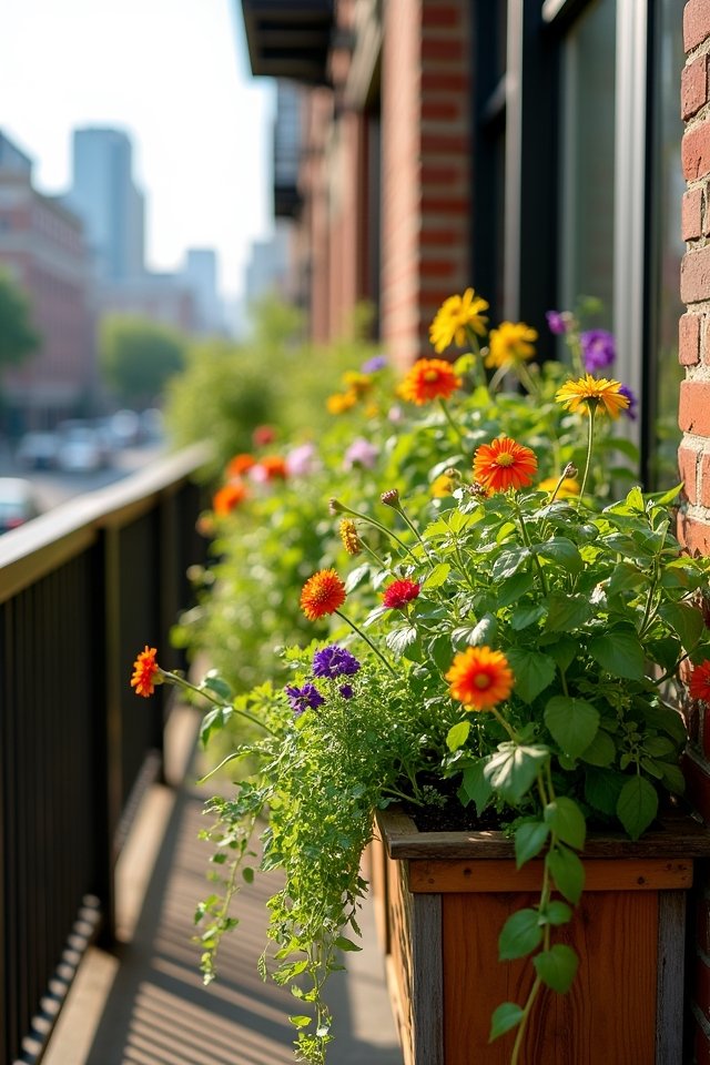vibrant outdoor window gardens