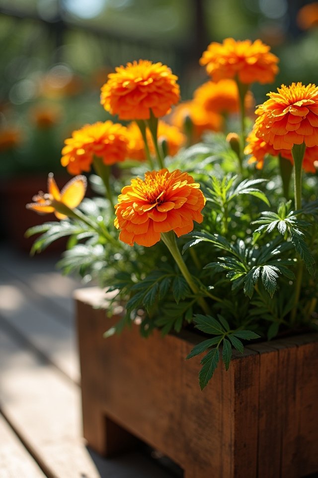 vibrant pest repelling marigolds thrive