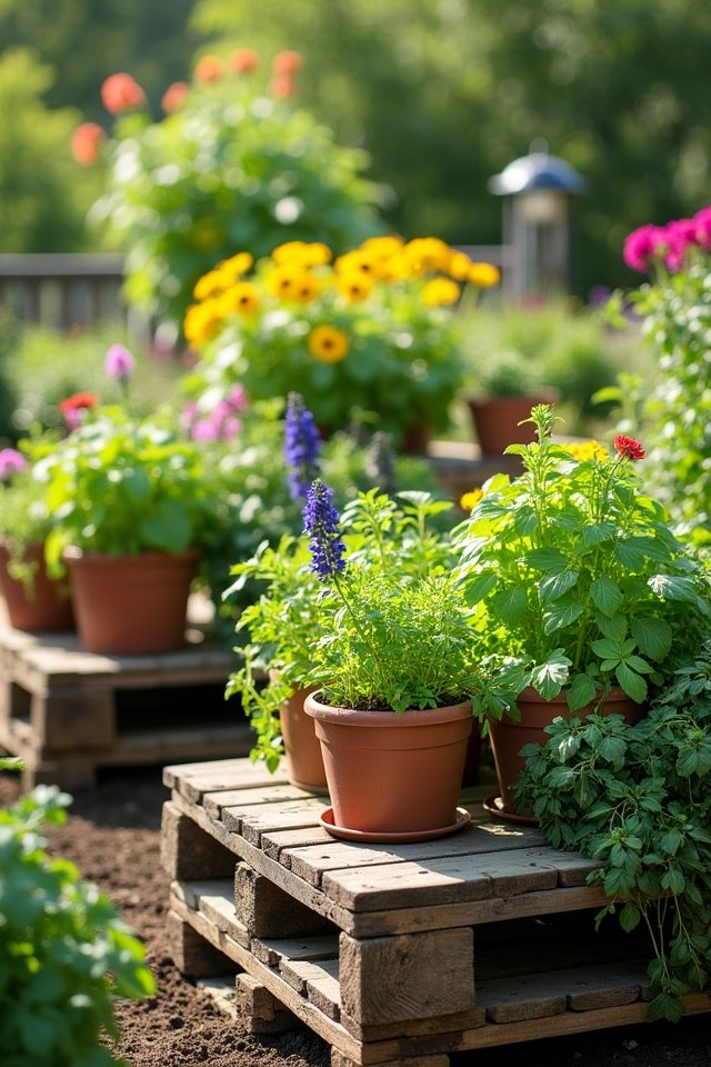 whimsical pallet garden creations