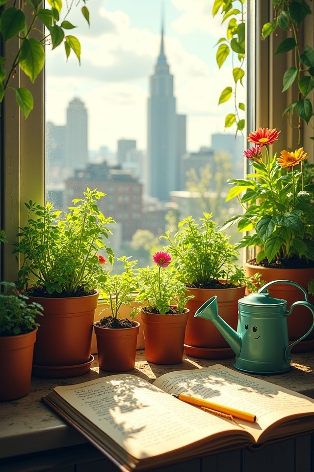 windowsill mini jungle gardening