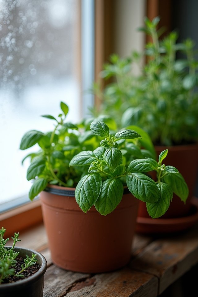 winter indoor herb gardening