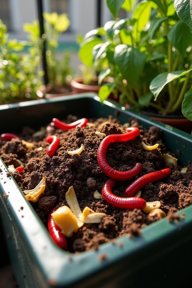 worms transform kitchen scraps