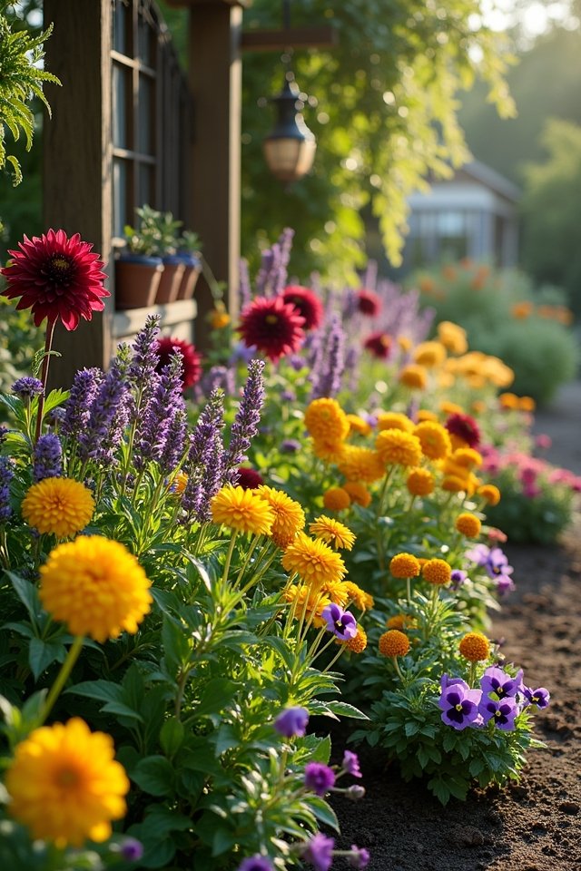 year round colorful garden blooms