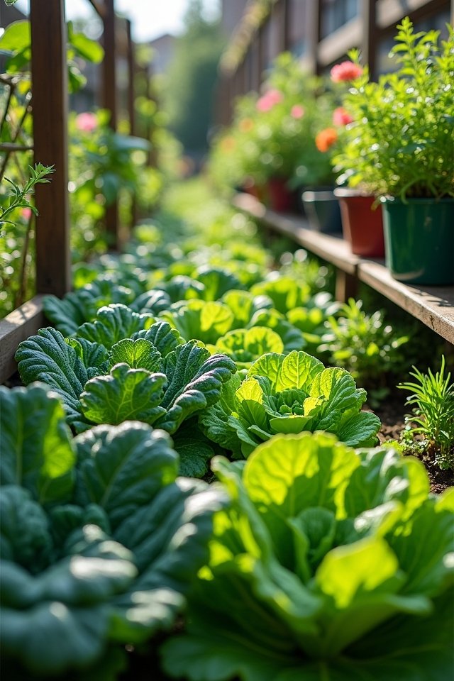 year round leafy greens garden