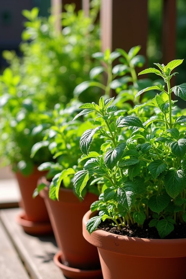 aromatic herb container garden